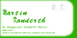 martin konderth business card